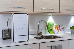 Capsule dishwasher on the counter