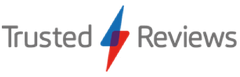 Logo of Trusted Reviews with a blue and red design element on a white background